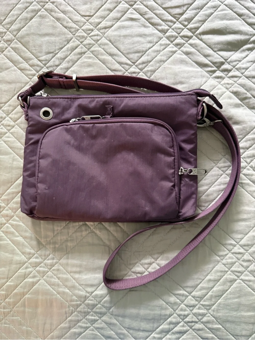 Baggallini Plum Nylon Crossbody Bag